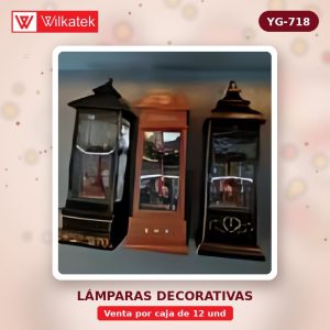 NUEVO: Lampara con reno luz calida medida 10.5x10.5x27 (Empacado con icopor x 12 und)