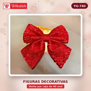 NUEVO: Moño de lentejuelas,medidas 35CM,Dorado30%,rojo30%,plateado 15%, palo de rosa… (Opp x 60 und)