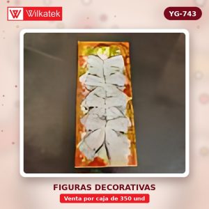 NUEVO: Moño de terciopelo,medidas 10*12CM,paquete x 4PCS,Dorado 30%,Rojo 30%,plateado… (Opp x 350 und)