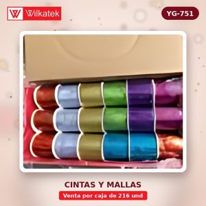 Cinta 5.0 cm 3 yardas 2.7 metros Modelo: estrella de cinco puntas, copo de nieve,… (Caja x 216 und)