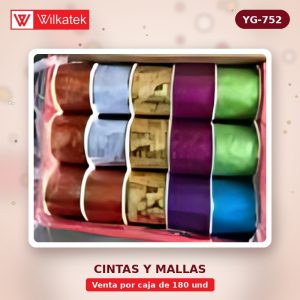 Cinta 6.3 cm 3 yardas 2.7 metros Modelos : estrella de cinco puntas, copo de nieve,… (Caja x 180 und)