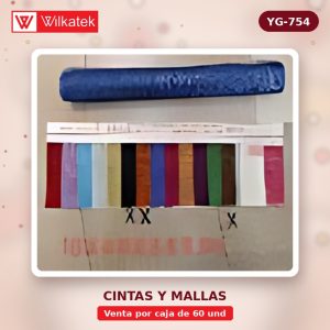NUEVO: Cinta tela malla, 48CM, 10yardas , Surtidas (Bolsa x 60 und)