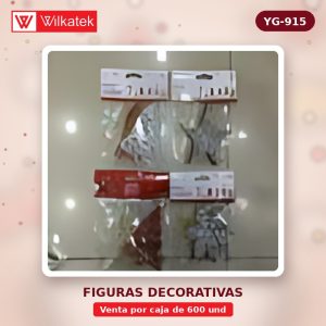 Adorno x3 figuras de 8cm con mirella: Campana, copo de nieve, arbol y estrella en… (Opp x 600 und)