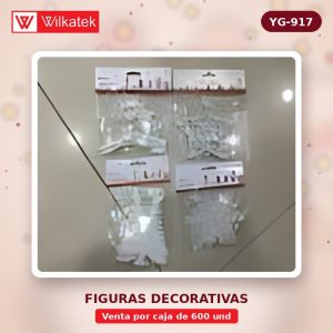 Adorno x2 figuras de 12cm con mirella: Reno, copo de nieve, arbol y estrella en color… (Opp x 600 und)