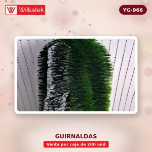 Guirnalda de 9 cm superior 26 g / m 3,9 m 15 docenas de bordes blancos, 5 docenas de… (Racimo x 200 und)