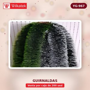 Guirnalda de 13 cm 50 g / m 2,4 m borde blanco 15 docenas, borde verde 5 docenas, 1… (Racimo x 200 und)