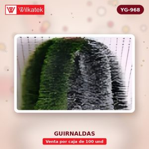 Guirnalda de 13 cm superior 50 g / m 3,9 m 15 docenas de bordes blancos, 5 docenas de… (Racimo x 100 und)