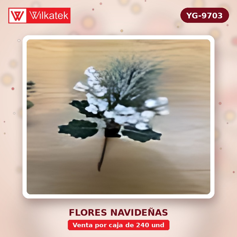 Flor de 25CM,Dorado 25%,Rojo 25%,plateado 15%,palo de rosa 15%,champan 10%. (Opp x 240 und)