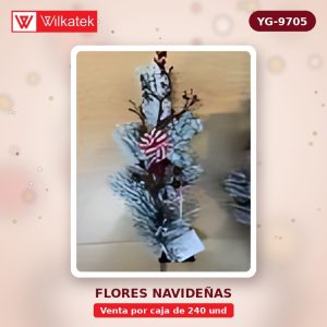 Flor de 64 CM,dorado 25%,Rojo 25%,plateado 15%,Palo de rosa 15%,champan 10%. (Opp x 240 und)