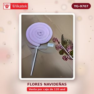 Adorno navideño,medidas 21CM,Rojo-blanco,verde-rojo, (Opp x 120 und)