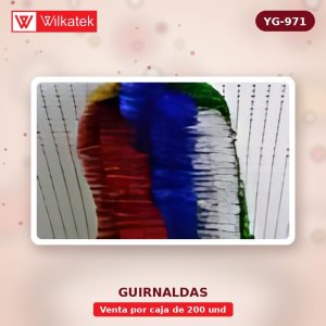 Guirnalda 9cm top de lana de color brillante 26g / m 3,9m 7 docenas de oro, 7 docenas… (Racimo x 200 und)