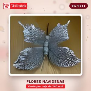 Mariposa escarchada,medias 25*33CM,Dorado 25%,rojos 25%,plateado 15,palo de rosa 15,1… (Opp x 240 und)