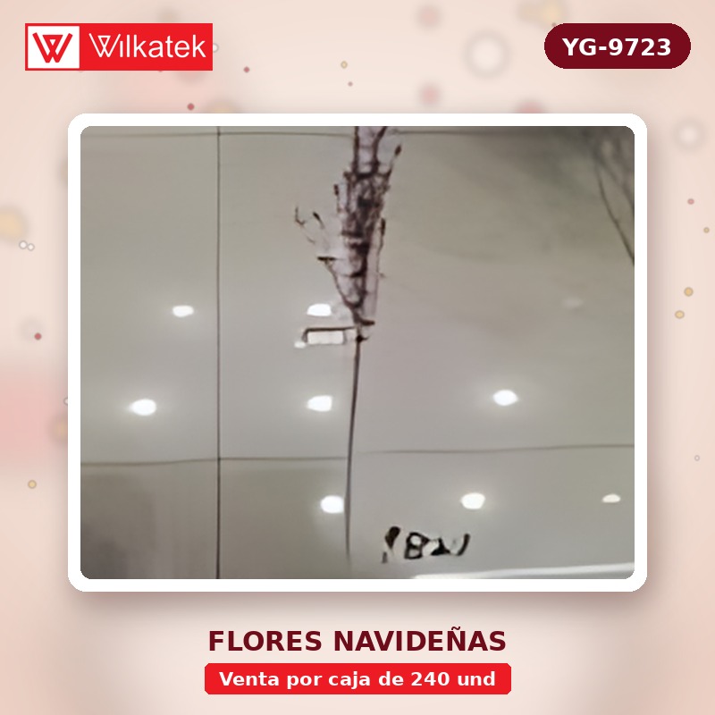 Adornos navideños espiga escarchada,dorado 25%,Rojo 25%,plateado 15%,palo de rosa… (Opp x 240 und)