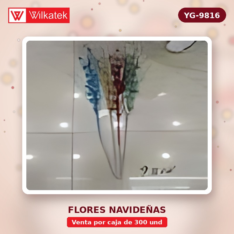 Espigas de navidad Surtidas colores: 60 Dorados, 45 Plata, 45 Rojos, 30 Champana, 15… (Opp x 300 und)
