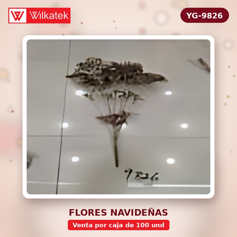 Espigas de navidad Surtidas colores: 20 Dorados, 15 Plata, 15 Rojos, 10 Champana, 5… (Opp x 100 und)
