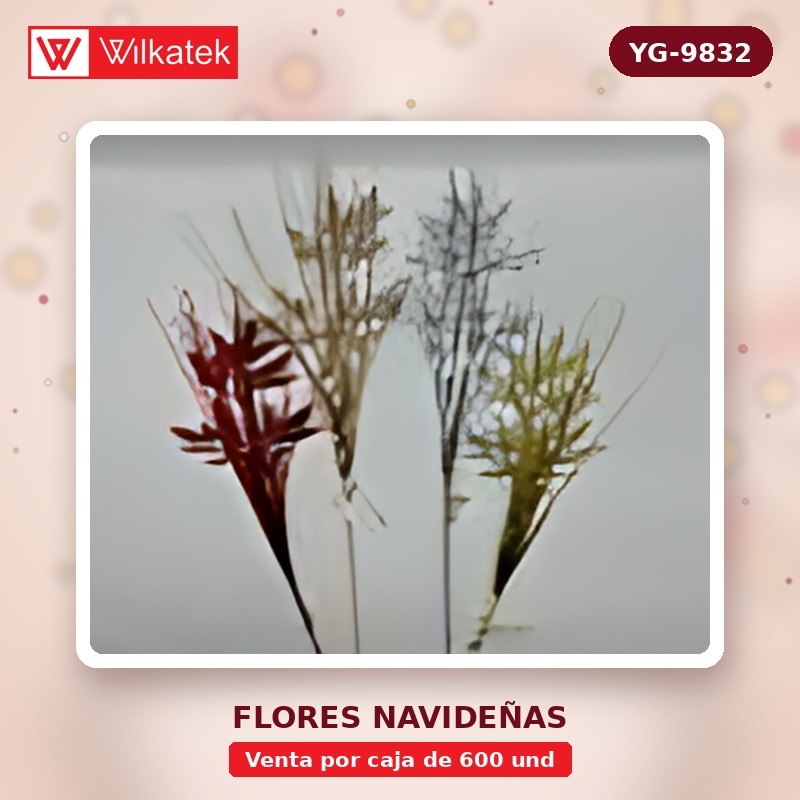 Espigas de navidad Surtidas en colores: 150 Dorado, 90 plata, 90 Rojo, 90 Champana, 30… (Opp x 600 und)