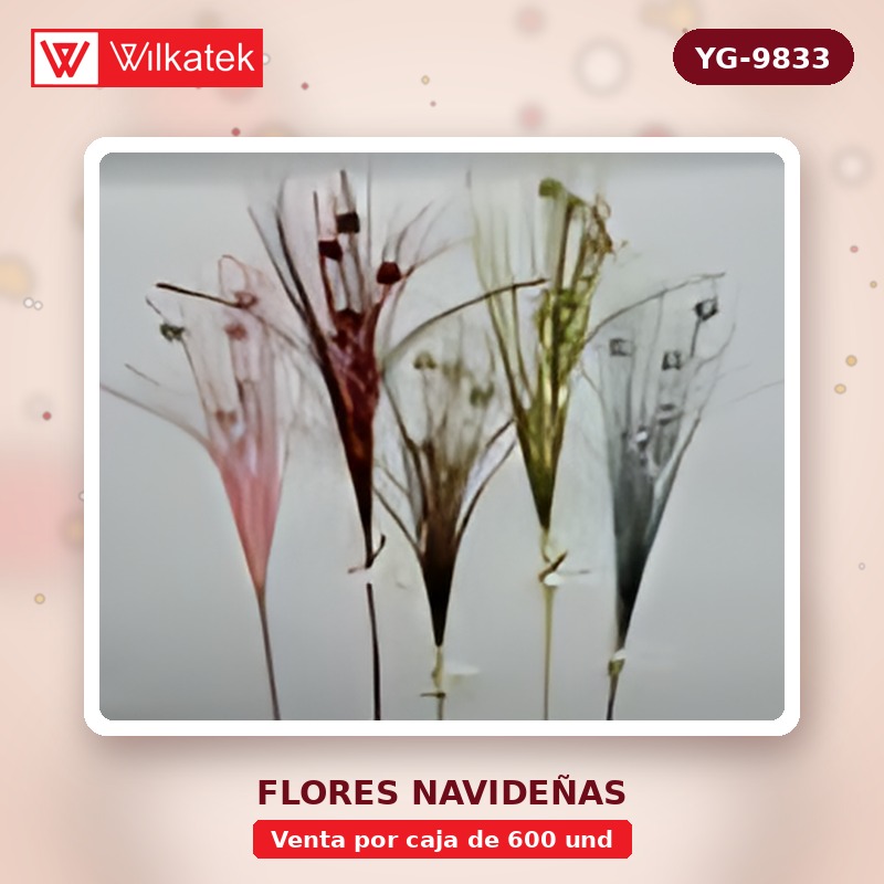 Espigas de navidad Surtidas en colores: 150 Dorado, 90 plata, 90 Rojo, 90 Champana, 30… (Opp x 600 und)