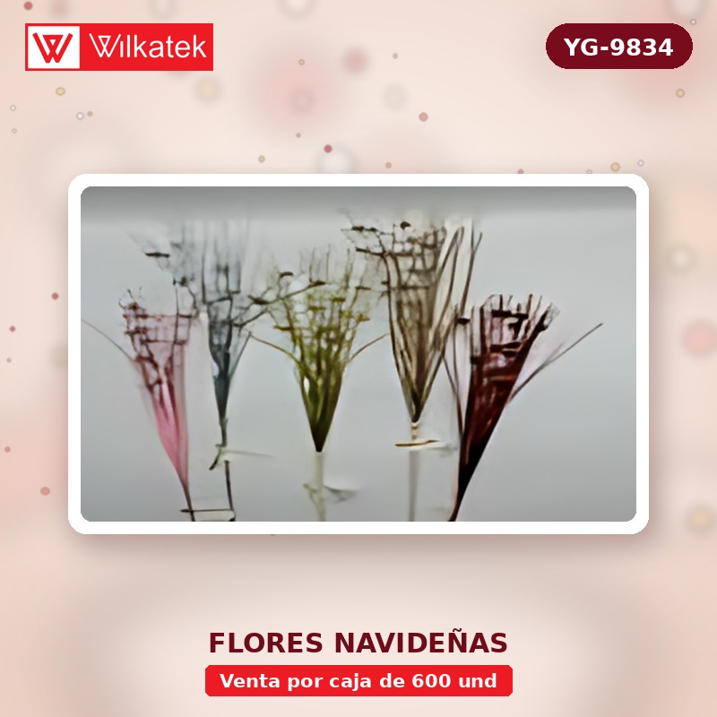 Espigas de navidad Surtidas en colores: 150 Dorado, 90 plata, 90 Rojo, 90 Champana, 30… (Opp x 600 und)