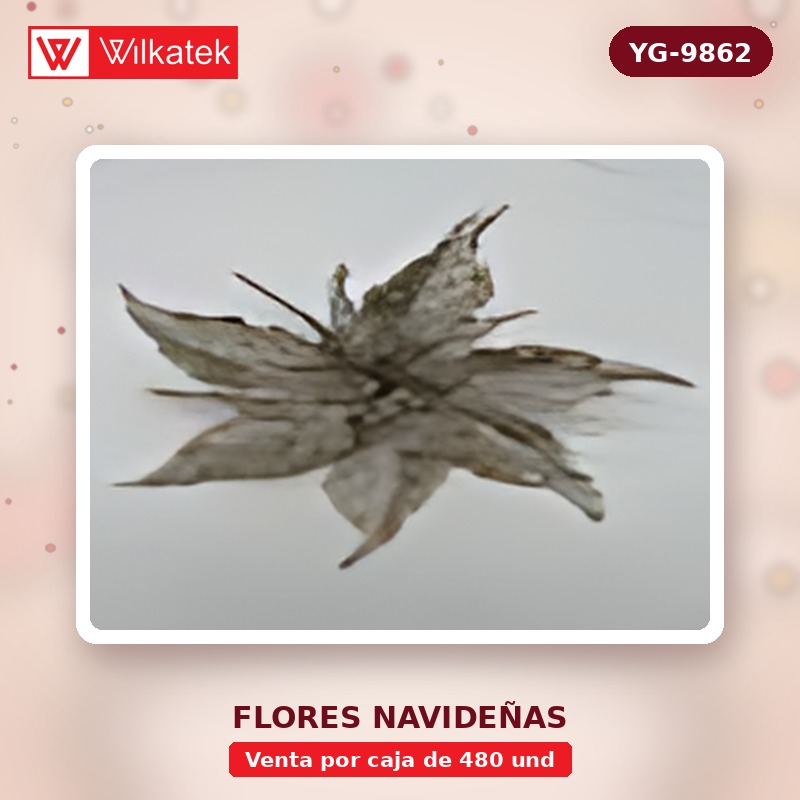 Flor de 30 cm dorado, plata, rojo, champana, palo de rosa, blanco. (48 und en cajitas, total 10 x 480 und)