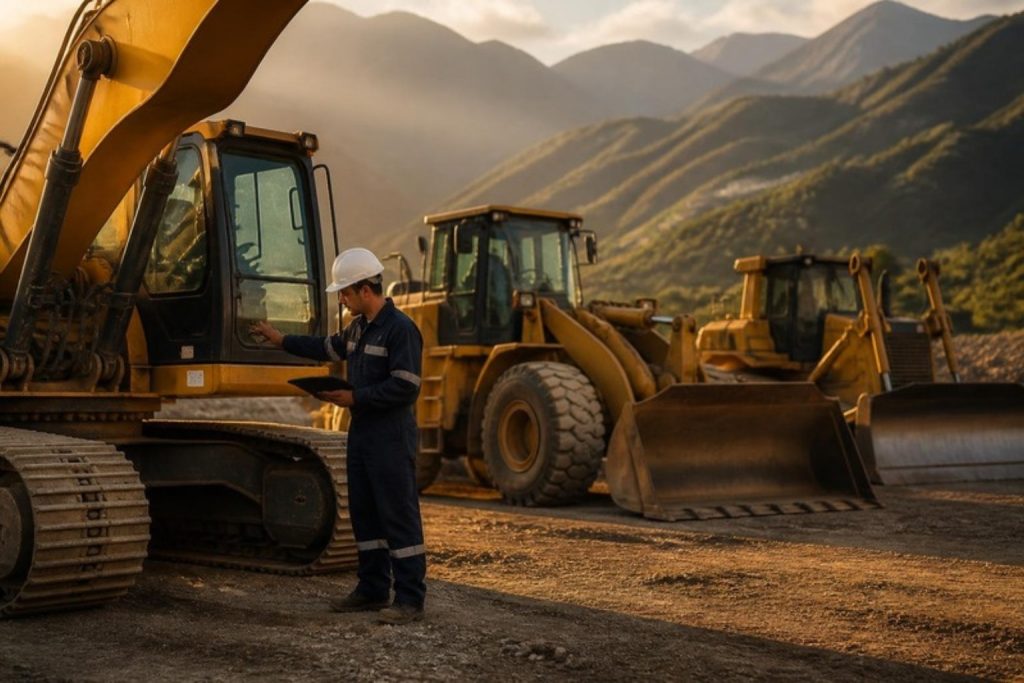 Avalúo de maquinaria amarilla: excavadoras, cargadores y bulldozers