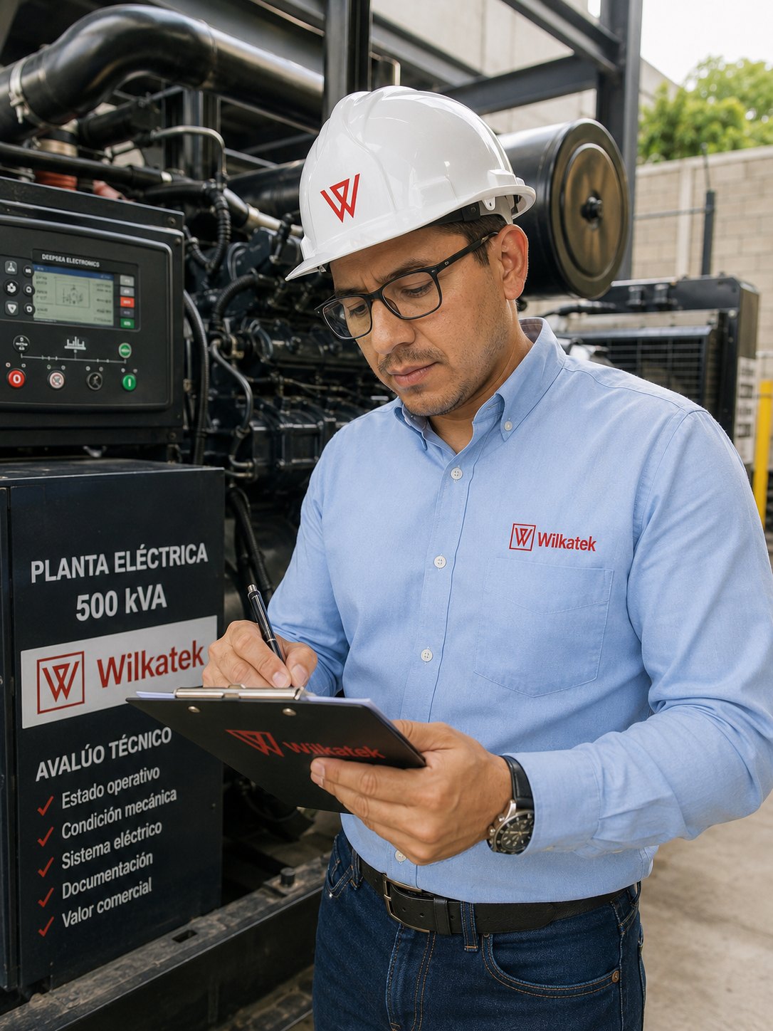 Ingeniero de Wilkatek en avalúo técnico de una planta eléctrica