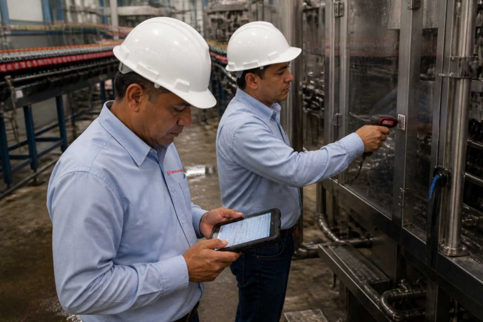 Equipo de Wilkatek en inventario de maquinaria en planta embotelladora
