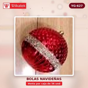 Bola de Navidad 8CM Medusa Dorada 16 # 12 Plata 12 Azul 4 Verde 4 Rosa Roja 4 Roja 20 (6 und/tubo x 56 und) - WILKATEK