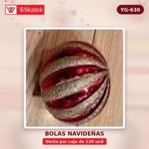 Bola navideña 6CM calabaza dorado 16 # 22 plateado 22 azul 11 ​​verde 11 rosa rojo 11… (6 und/tubo x 120 und) - WILKATEK